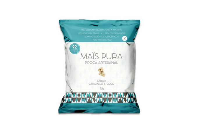 Pipoca Artesanal Caramelo & Coco - 150g - Mais Pura Pipoca Artesanal Caramelo & Coco - 150g - Mais Pura
